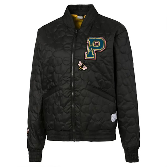 Puma x Sue Tsai Varsity Jacket Womens Size‎ XL Black Embroidered Woven Full Zip - Picture 2 of 15